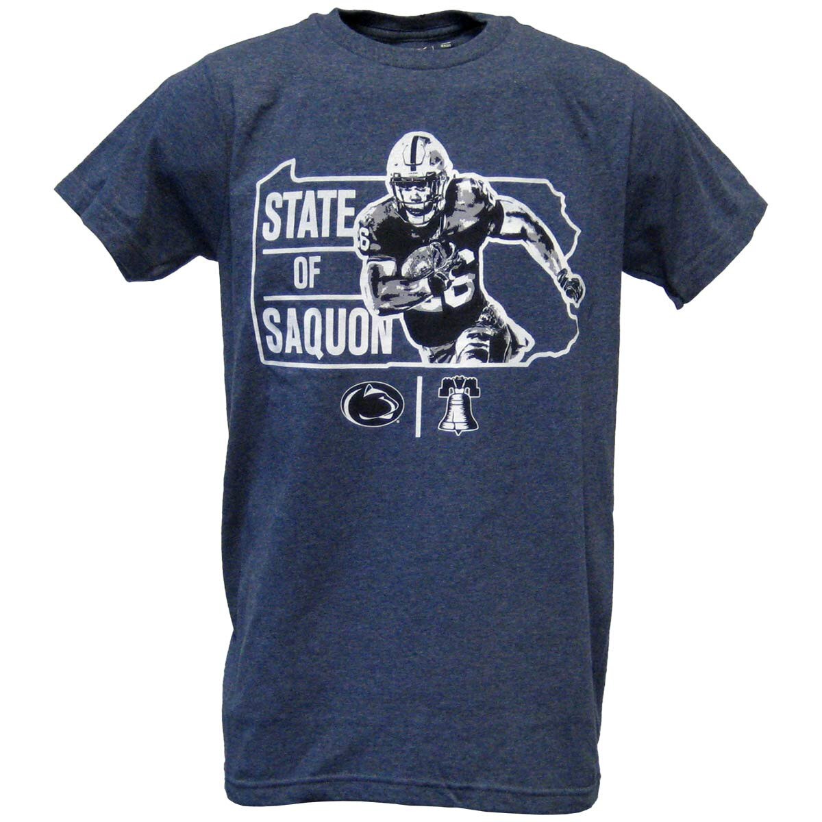 navy heather State of Saquon Barkley t-shirt